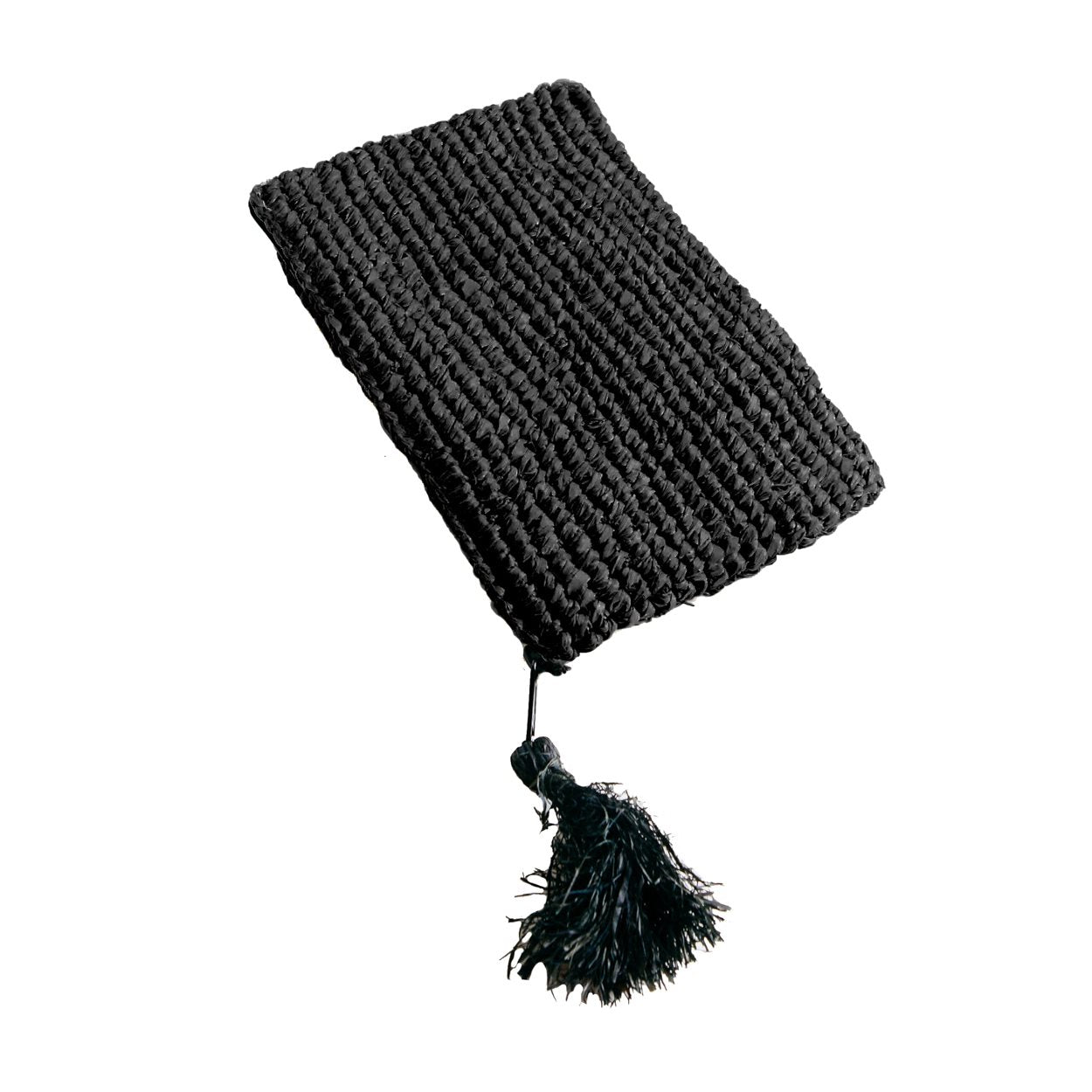 The Raffia Clutch - Black Black - S_40