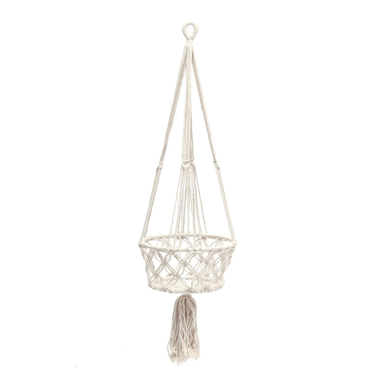 The Macramé Plant Hanger - White - L_40