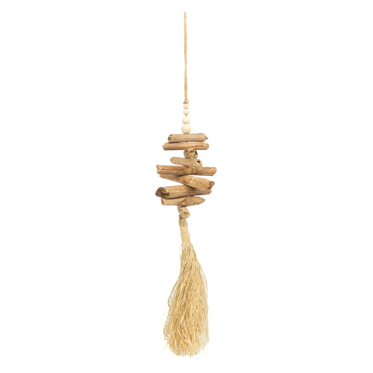La brosse en bois flotté raphia par 2 pièces