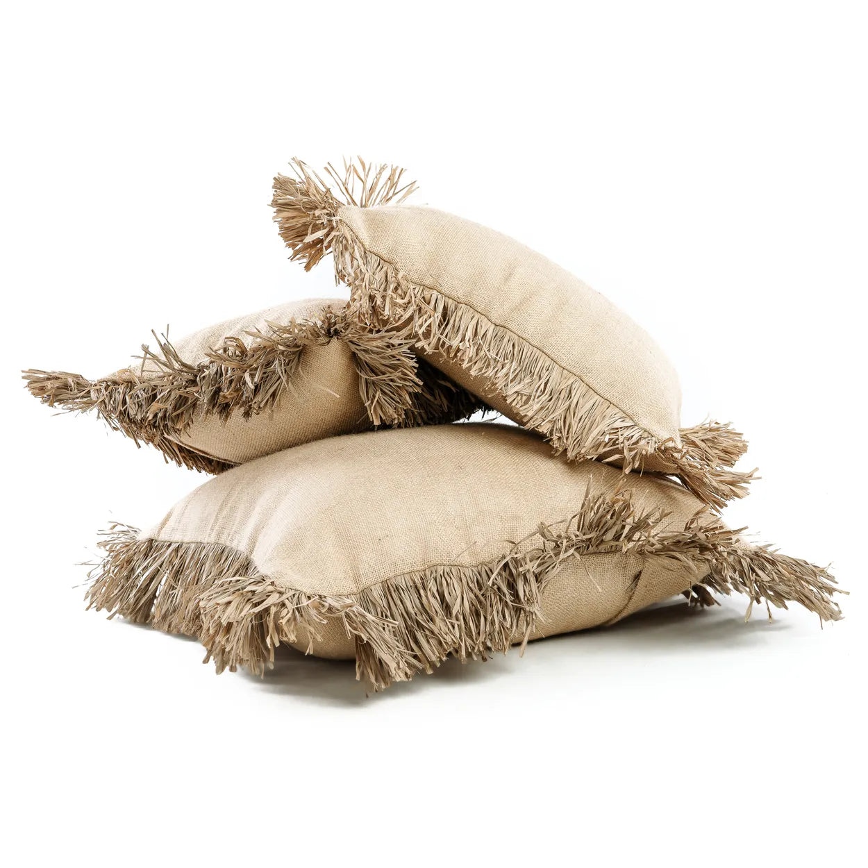 Housse de coussin Bonita en jute - Naturel - 60x60