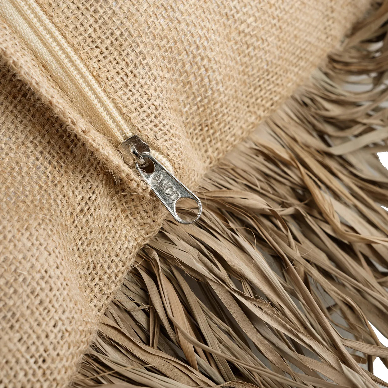 Housse de coussin Bonita en jute - Naturel - 60x60