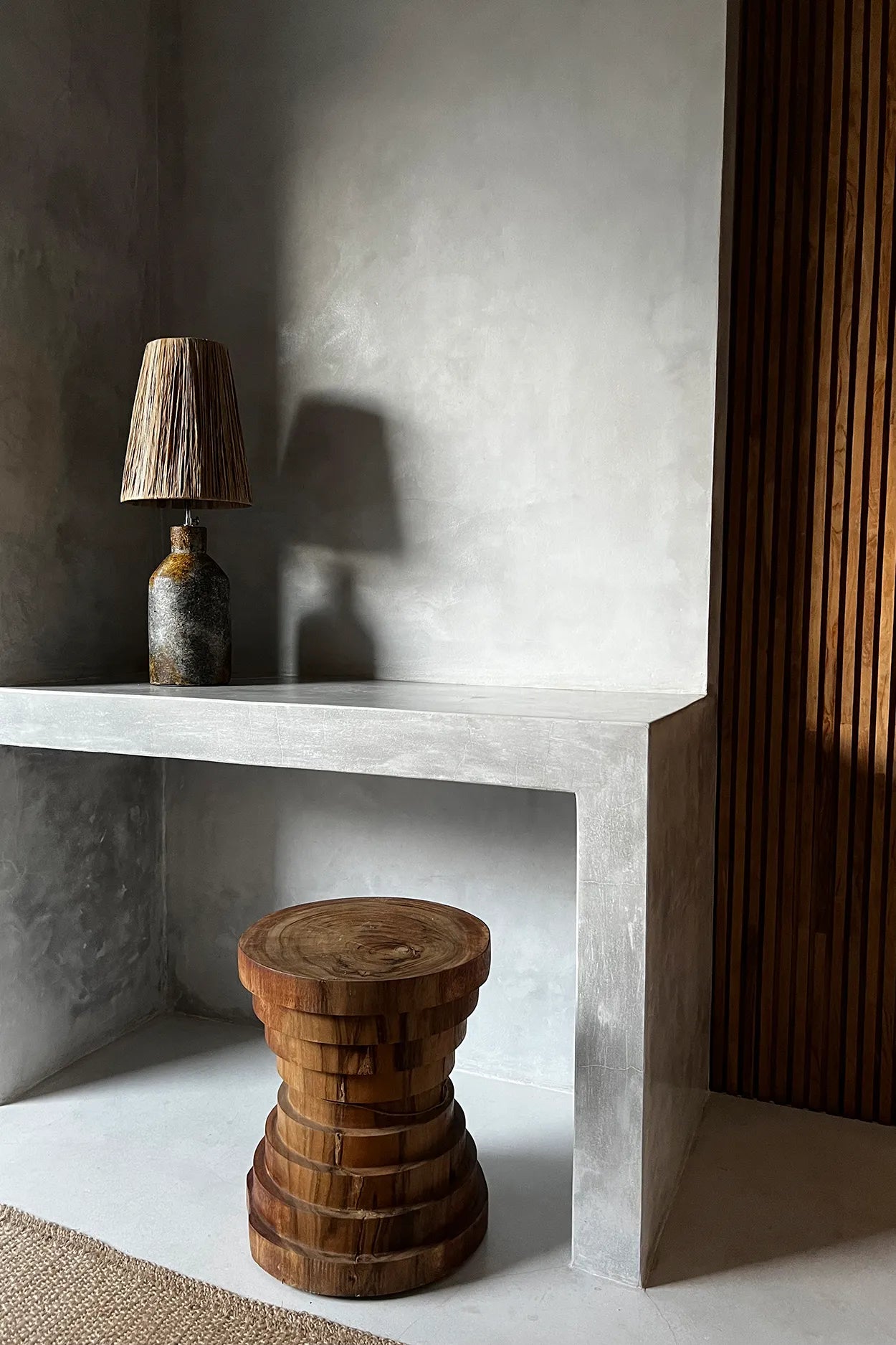 Lampe de table Ithaka - Gris antique naturel
