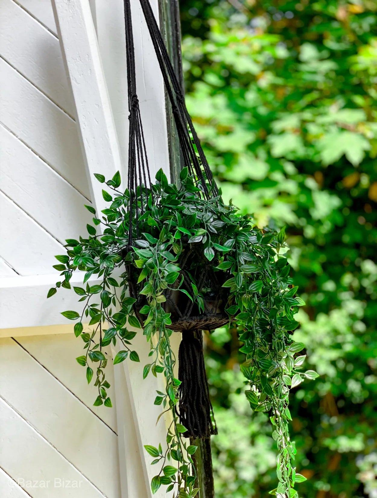 The Macramé Plant Hanger - Black - S_40