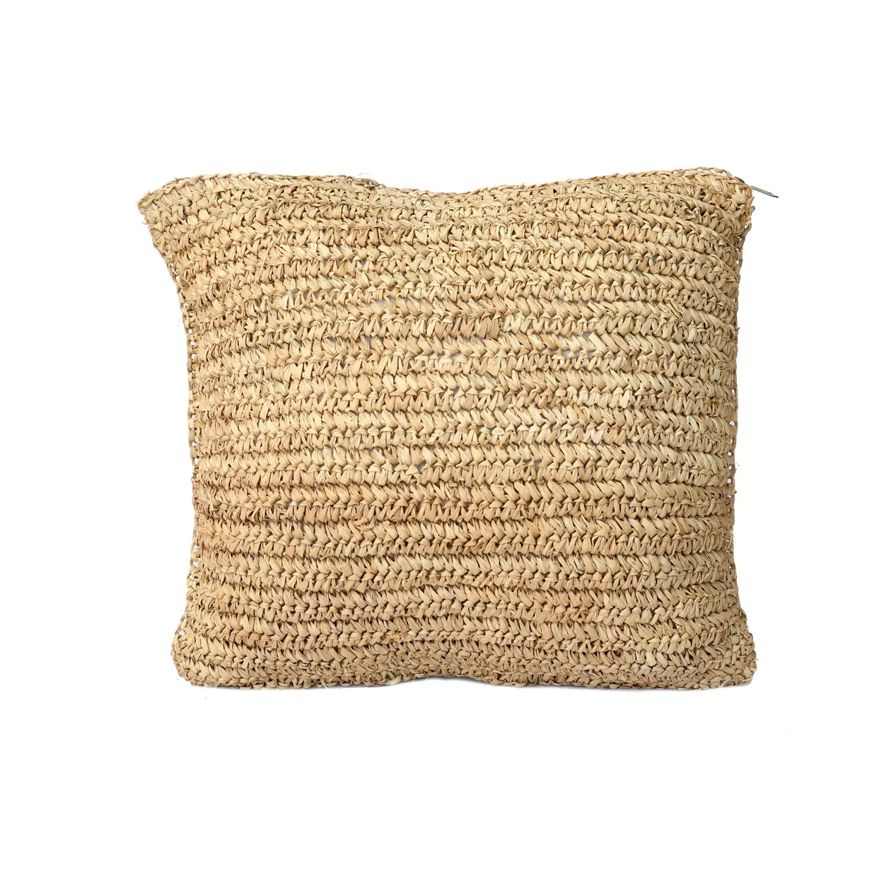 De Raffia Flores Kussenhoes Vierkant - Natuurlijk - 40x40