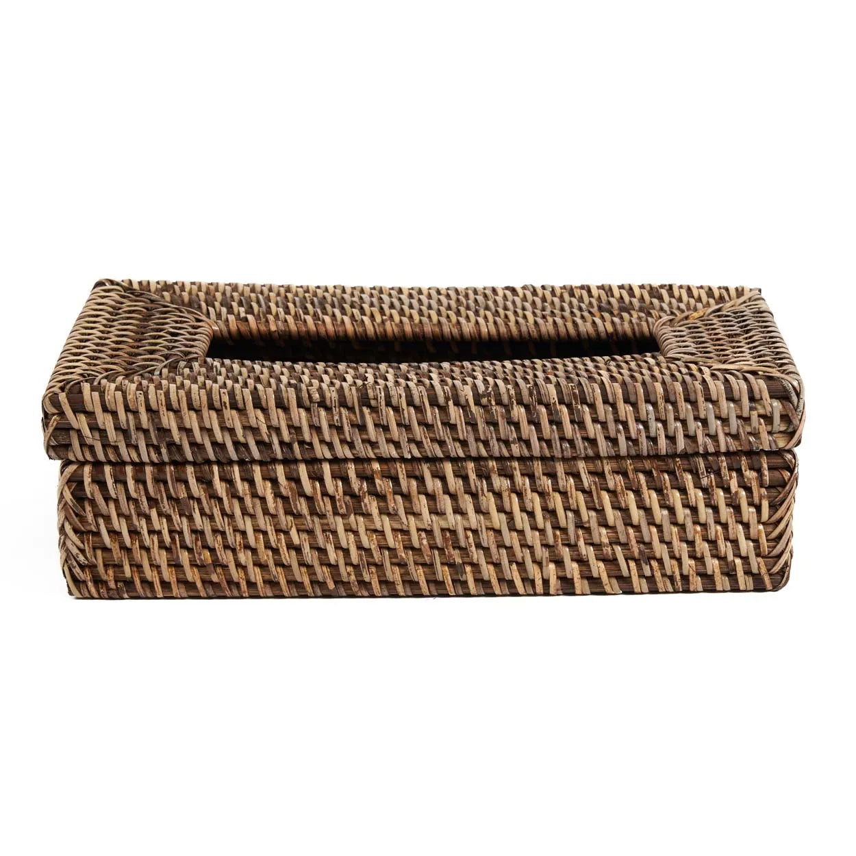 De Rattan Classic Tissue Box - Natuurlijk Bruin