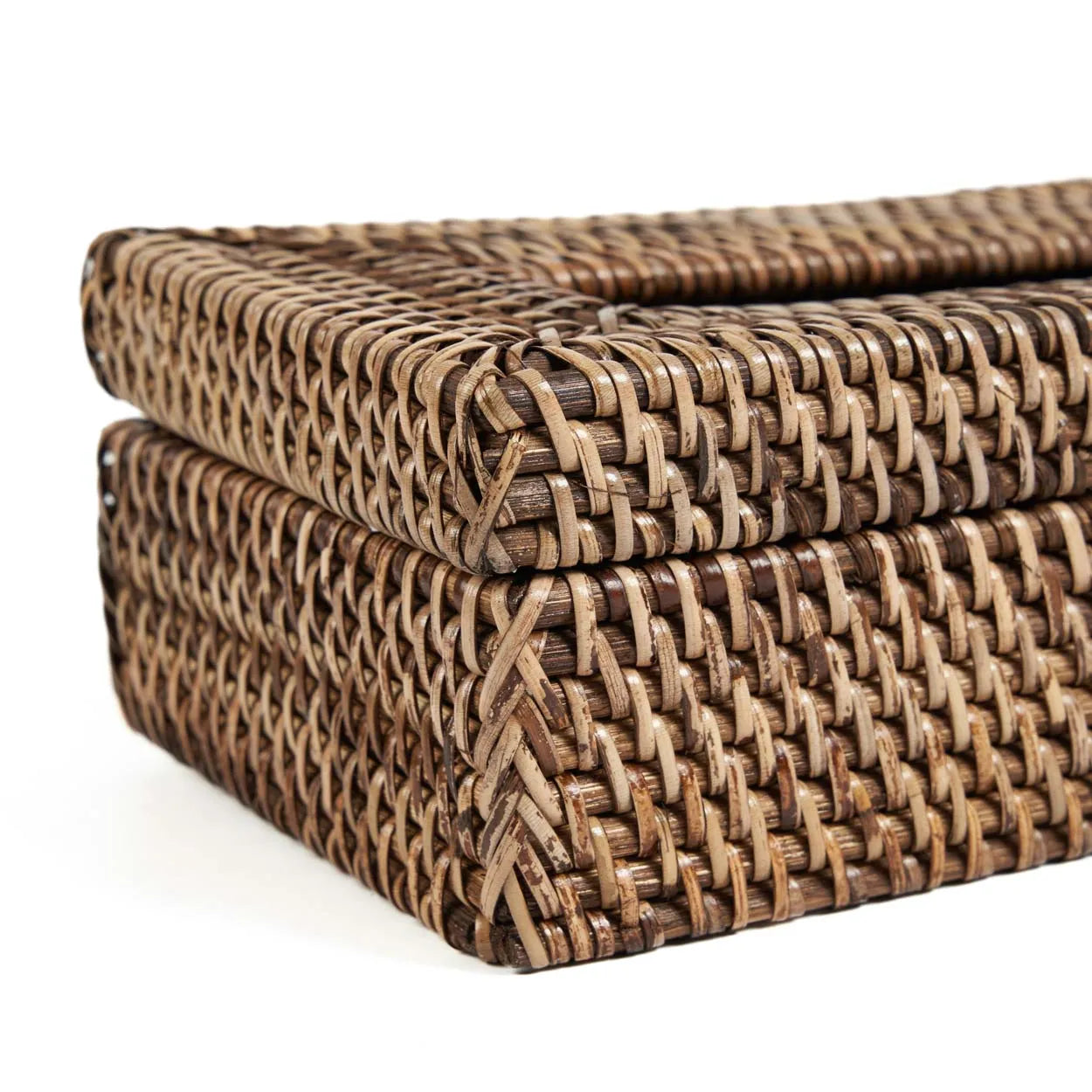 De Rattan Classic Tissue Box - Natuurlijk Bruin