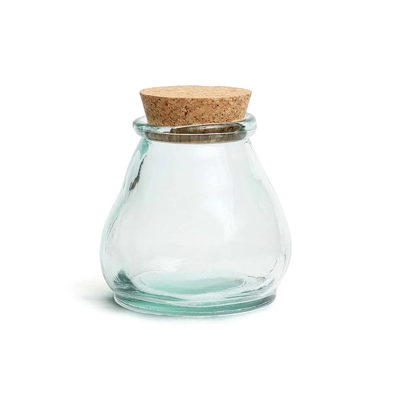 Le pot en verre Belly - Bleu - M
