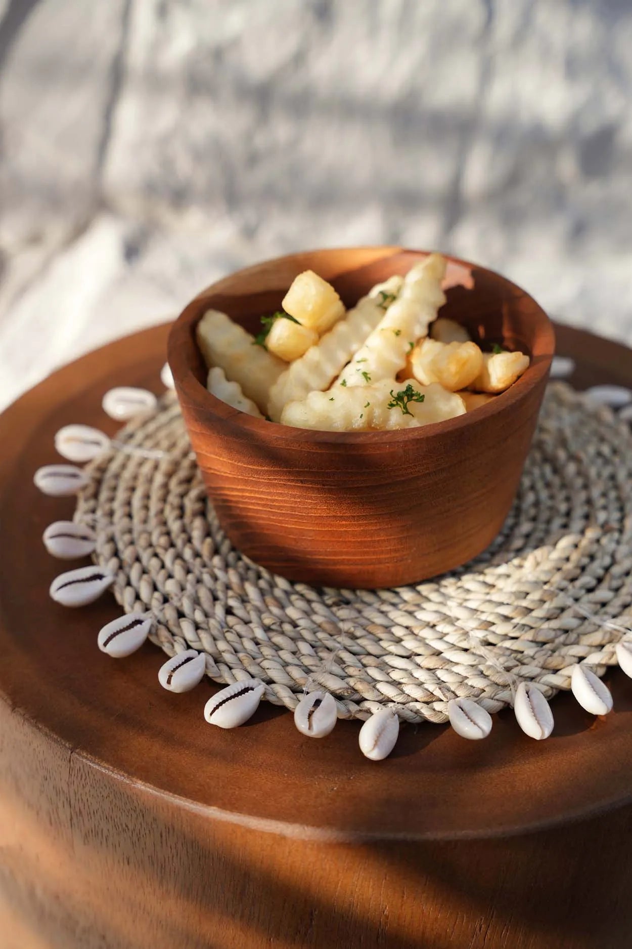 De Raffia Schelp Pannenonderzetter