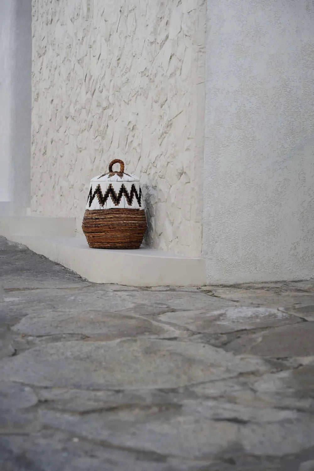 The Little Bay Beach Basket Natural White