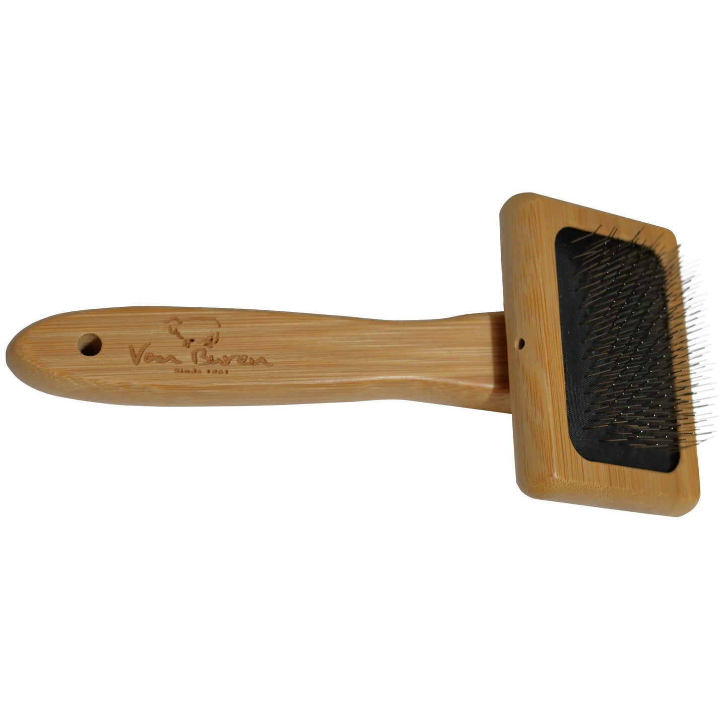 Wol kam voor schapenvacht Bamboe met ijzeren pinnetjes