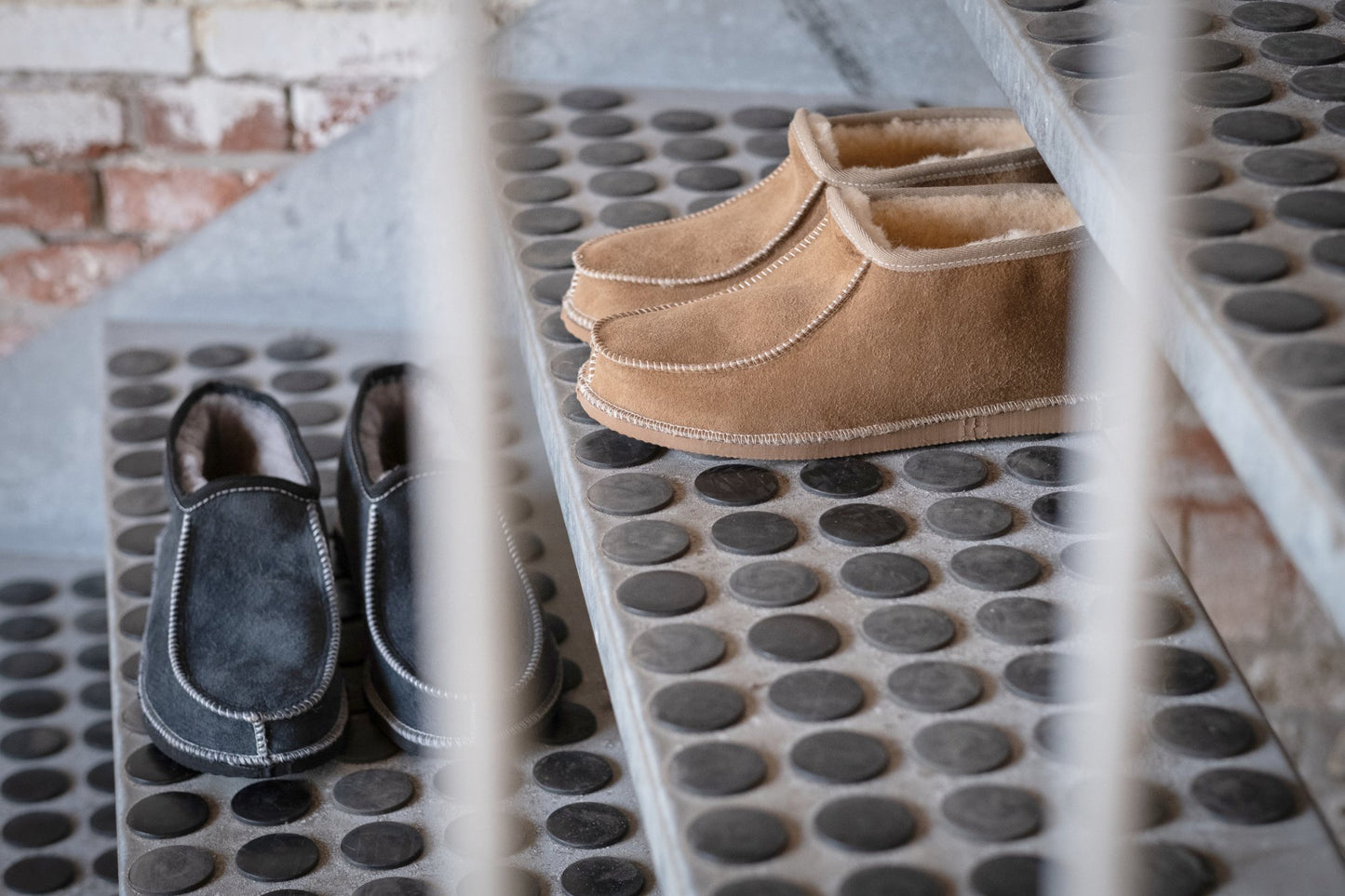 Lamsvel Heren Pantoffels - Grijs - Maat 44
