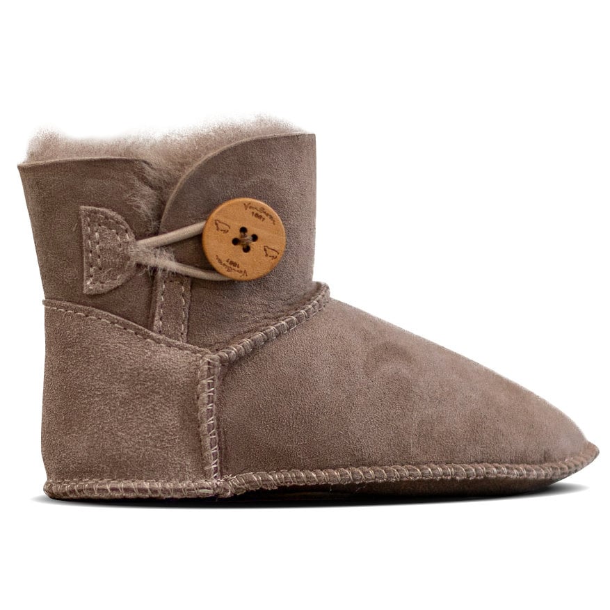 Lamsvel Kinderpantoffels Davin - Taupe - Maat 25/26