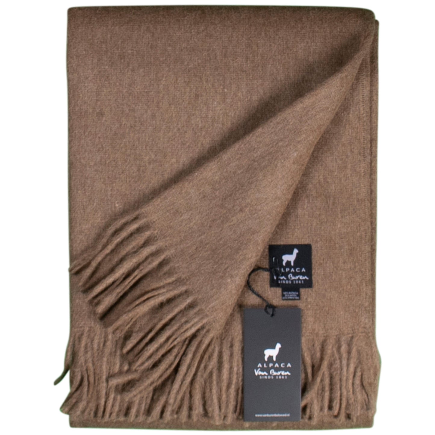 Alpaca Plaid - Karamel - 200x150cm - Nieuw!