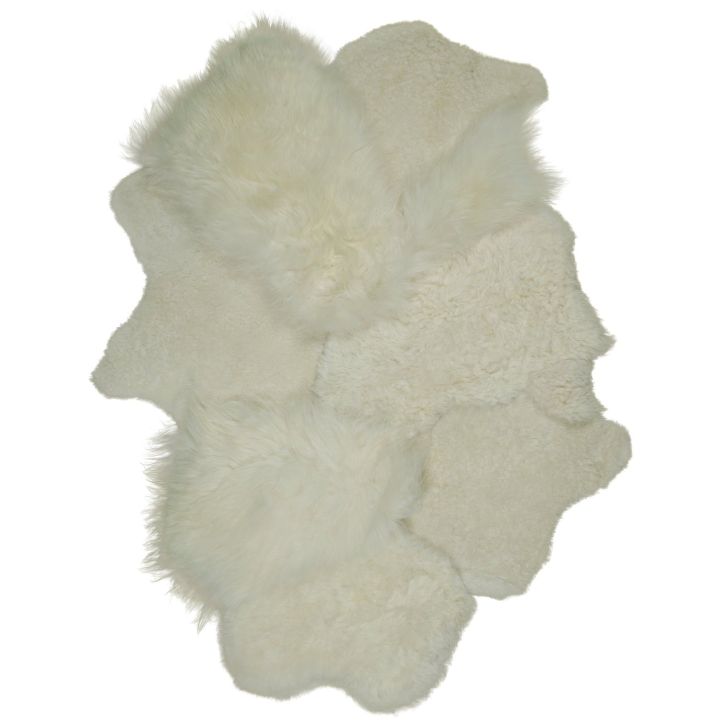 Melange Schapenvacht Tapijt Wit - 180x120cm