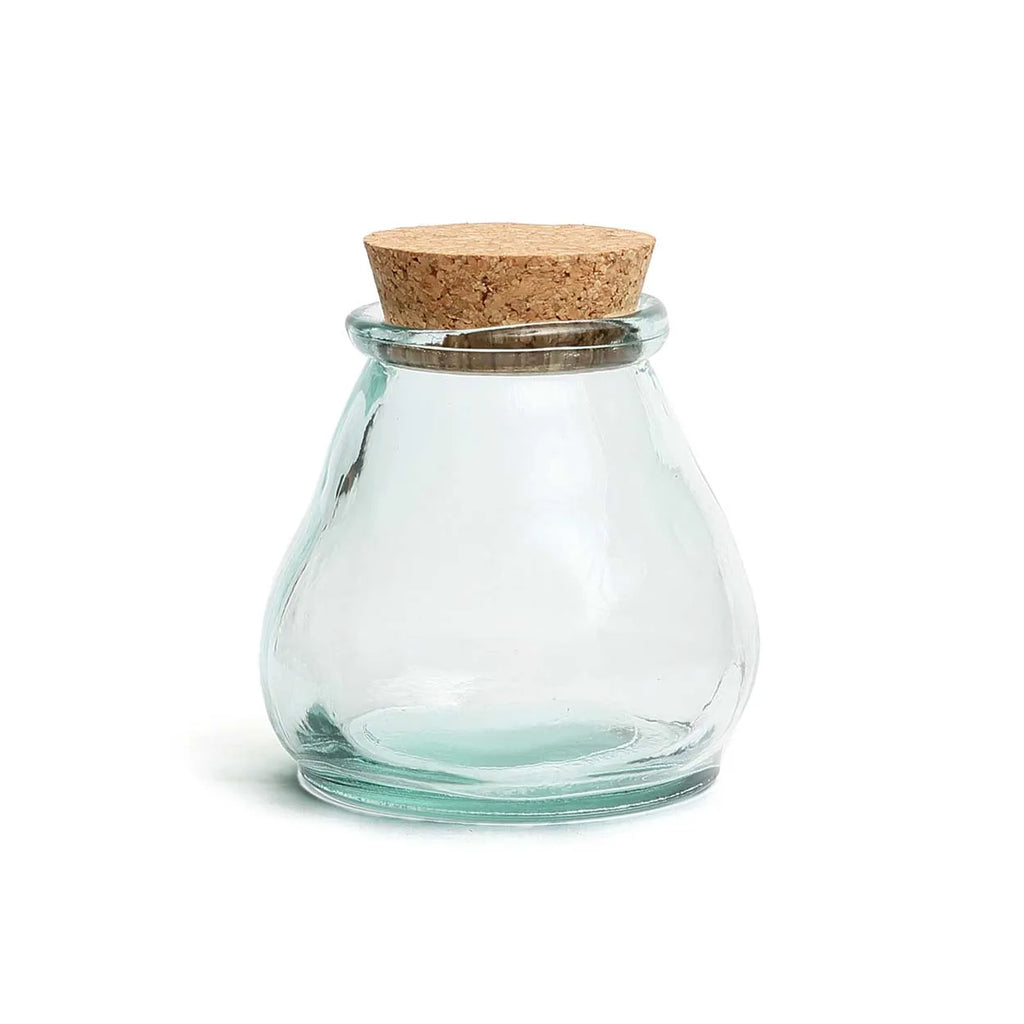Le pot en verre Belly - Bleu - M
