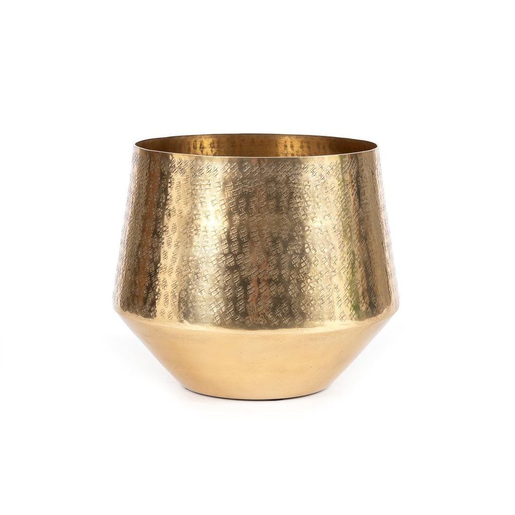 The hammered planter - Brass - L