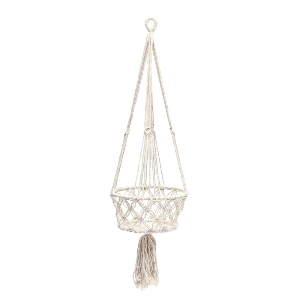 The Macramé Plant Hanger - White - L_40