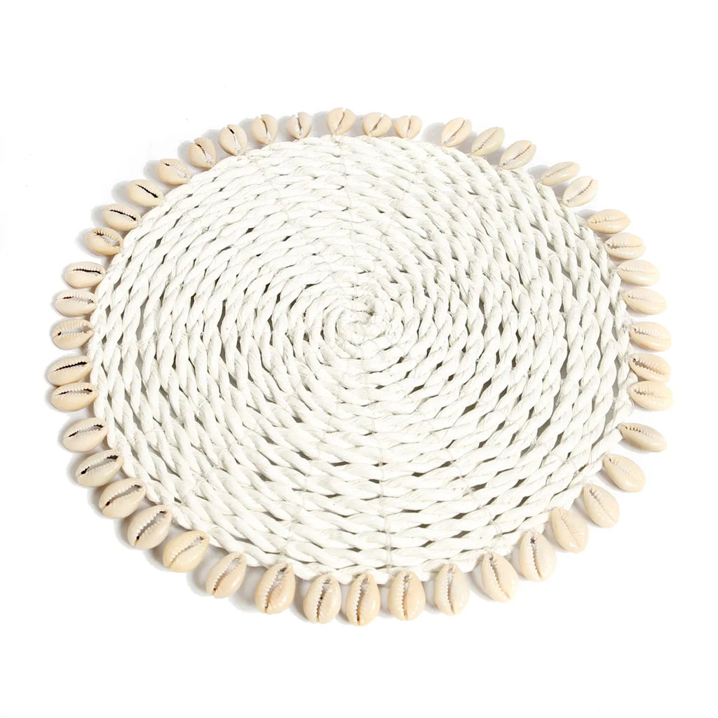 De Zeegras Schelp Pan Onderzetter - Wit