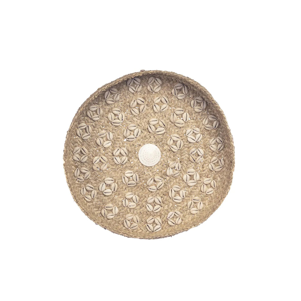 Assiette coquillage Caribe Blanc naturel M
