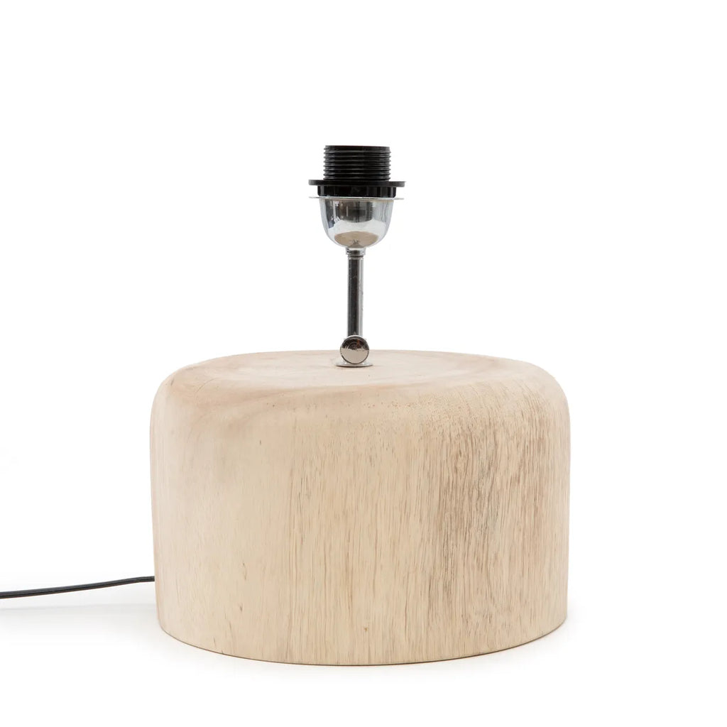 The Teak Wooden Table Lamp Base - Natural