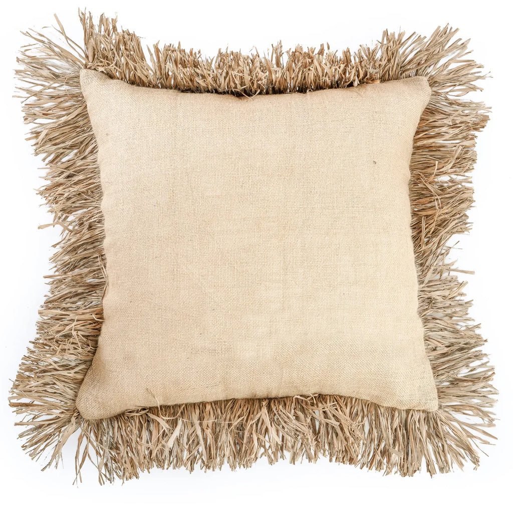 Housse de coussin Bonita en jute - Naturel - 60x60