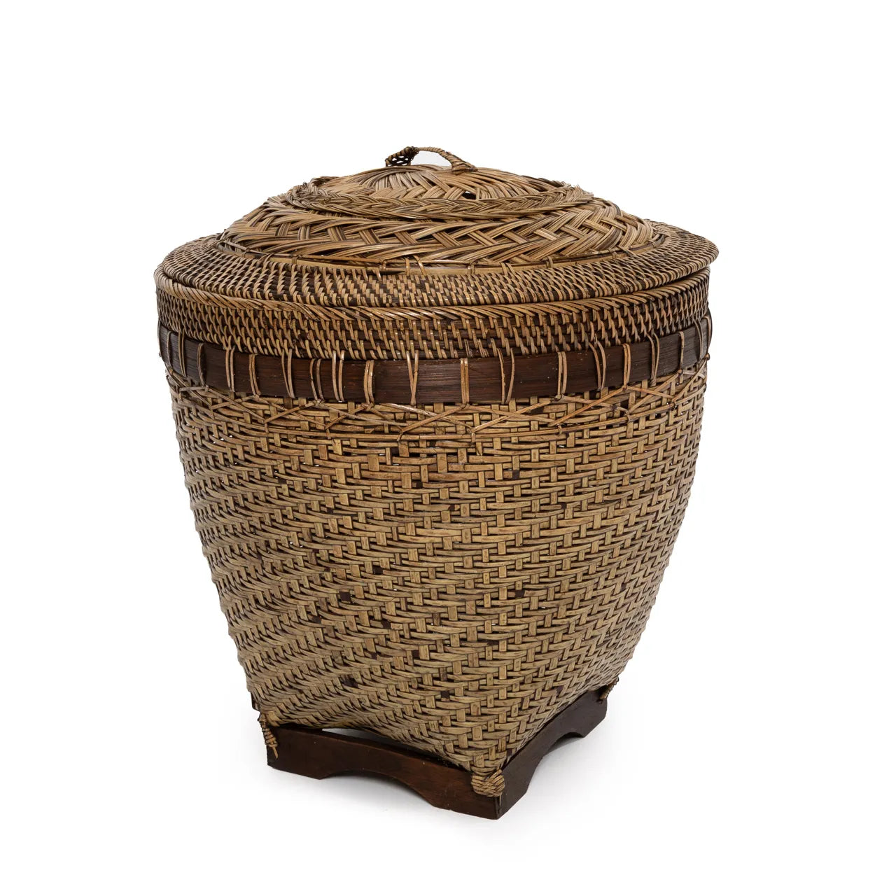 The colonial storage basket - natural brown - M