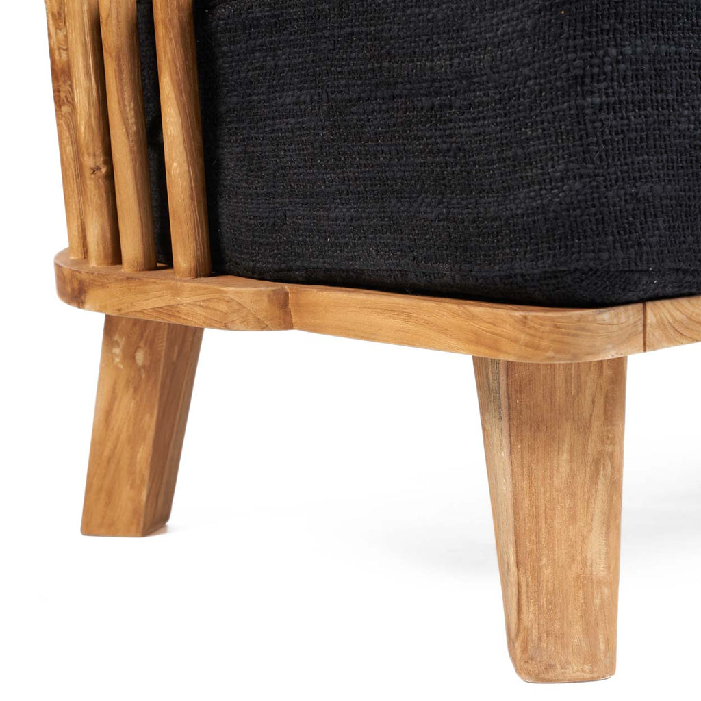 The Malawi Two-seater Sofa - Natural Black