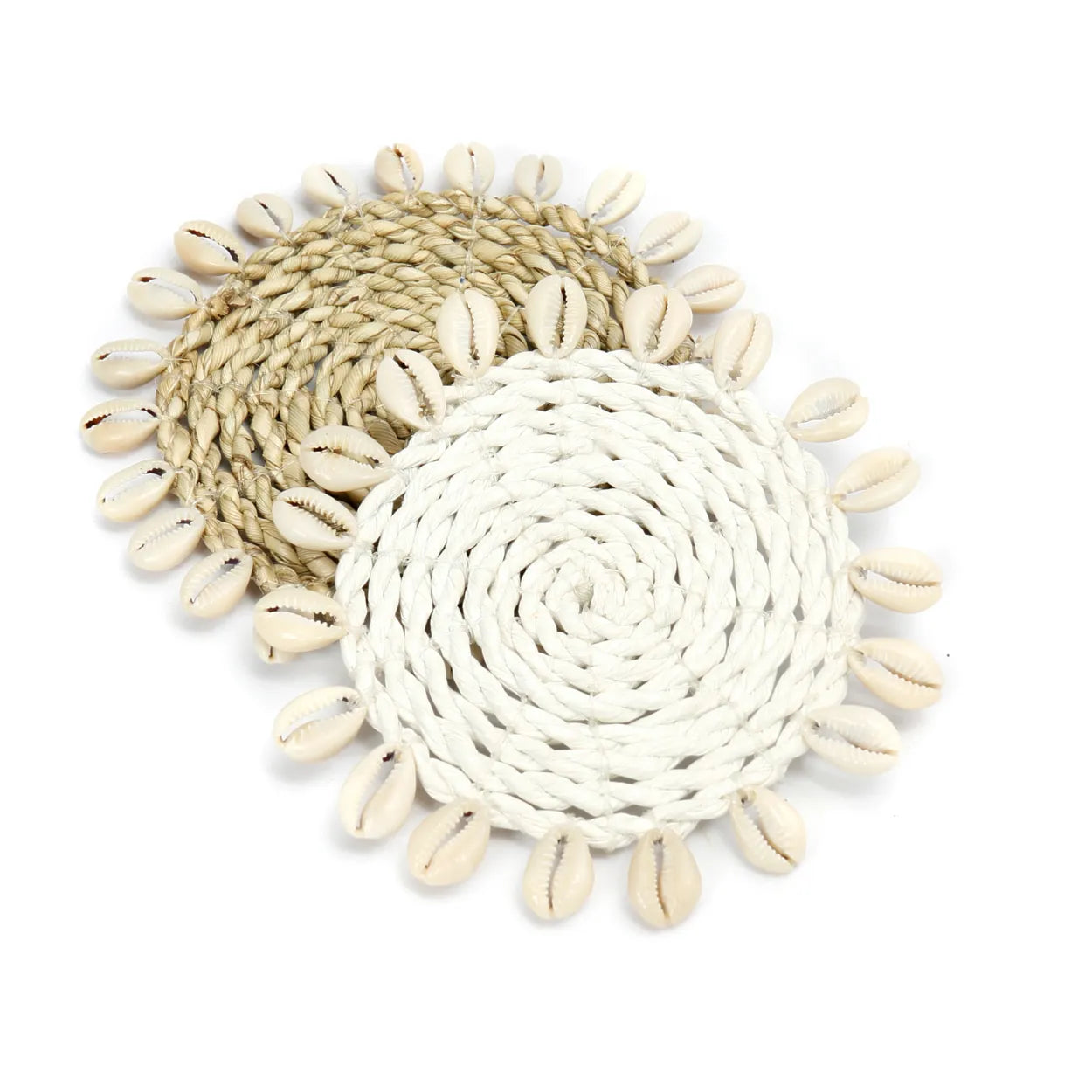 The seagrass shell coaster - Natural 4 pieces