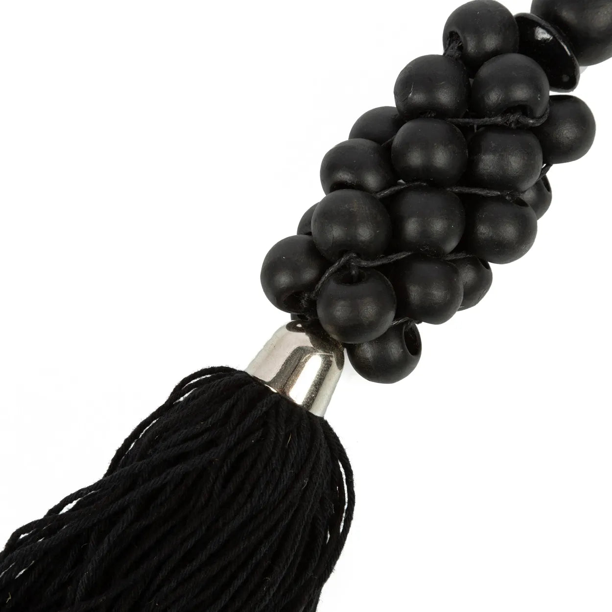 The wooden beads key ring - Black 3 pieces