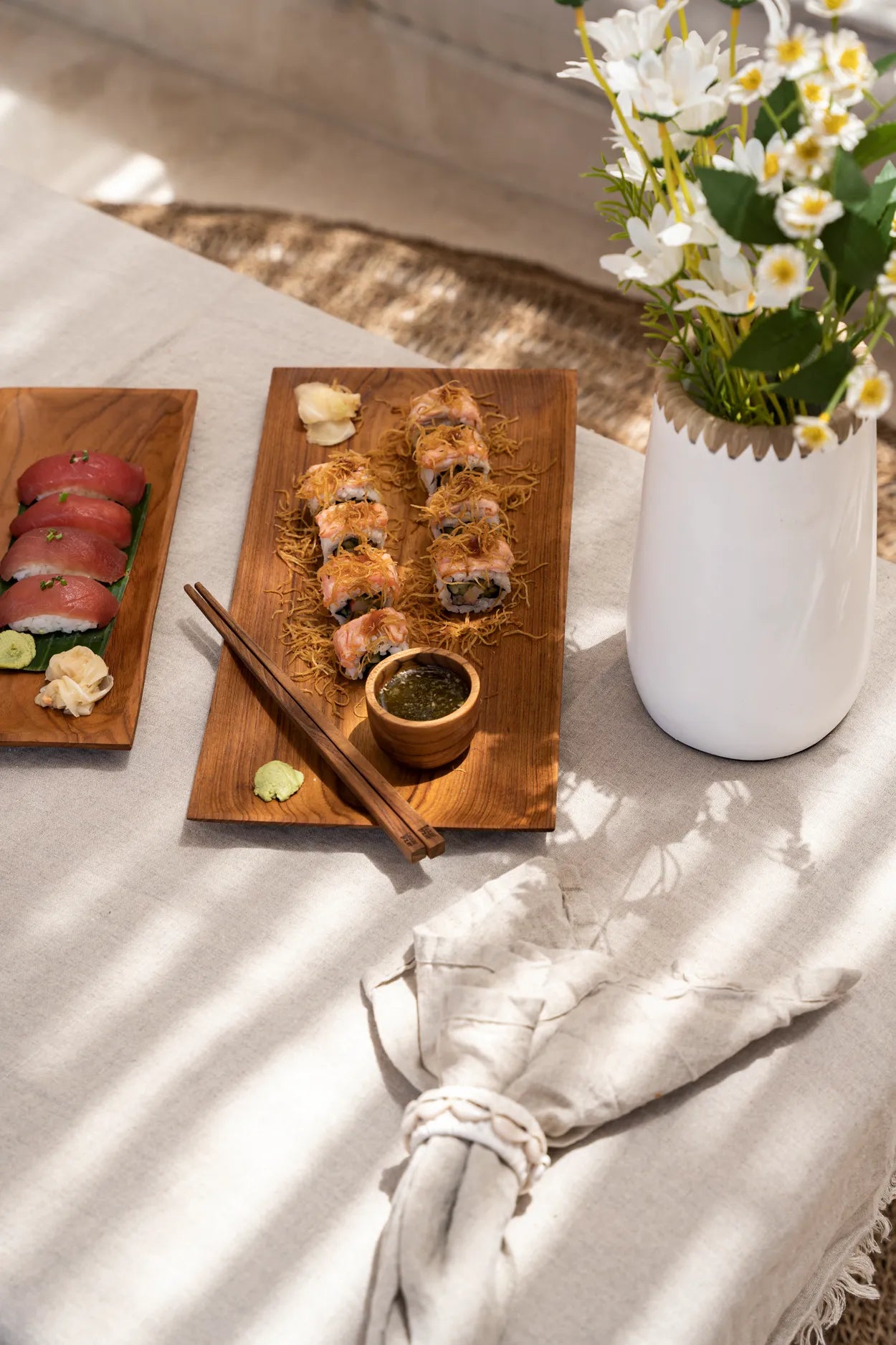 Les baguettes en racine de teck