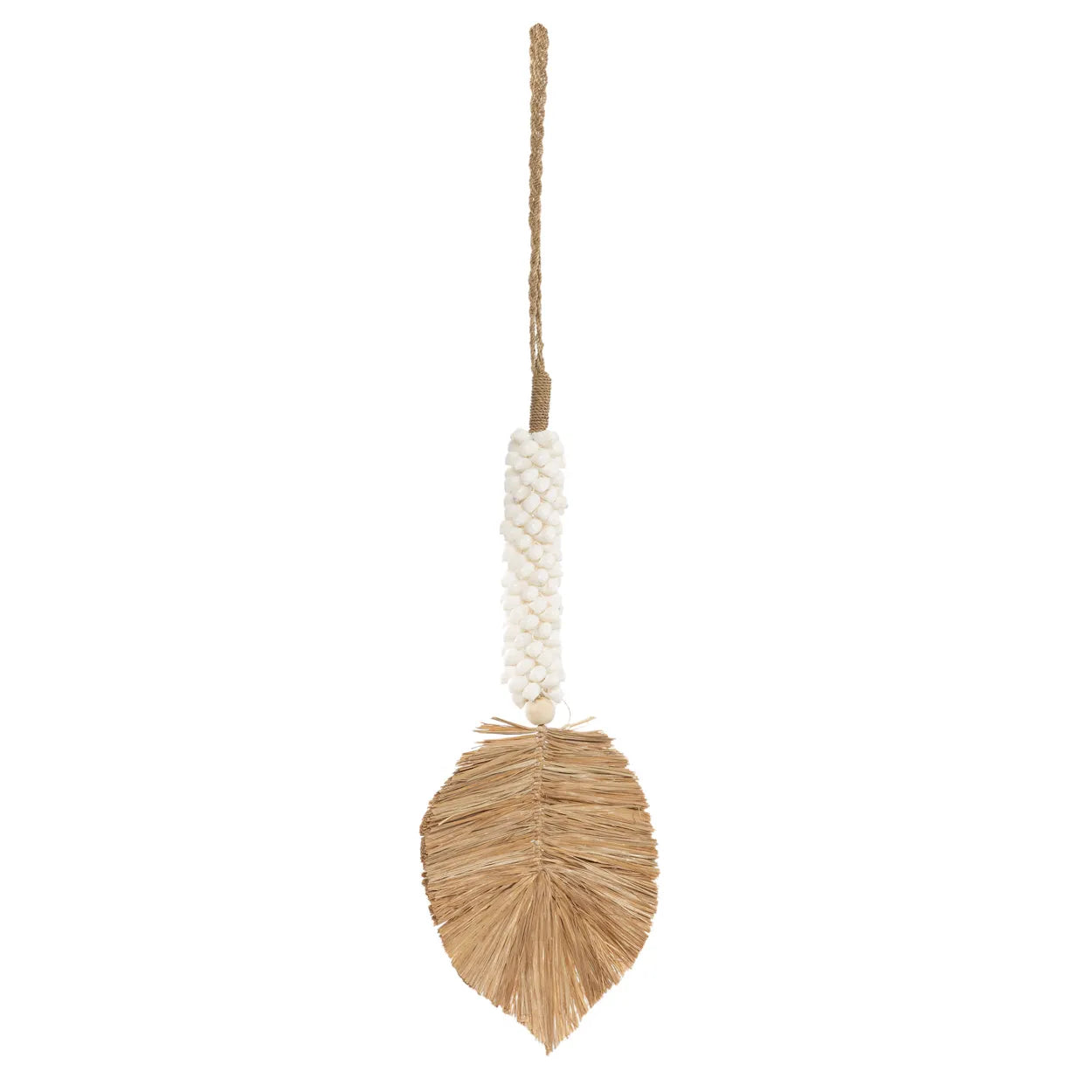 De Raffia Schelp Kwast - Wit Natuurlijk