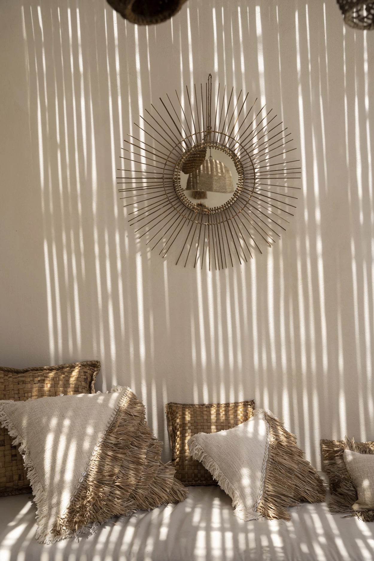 The Raffia Cotton Cushion Cover - Natural White - 40x40_40
