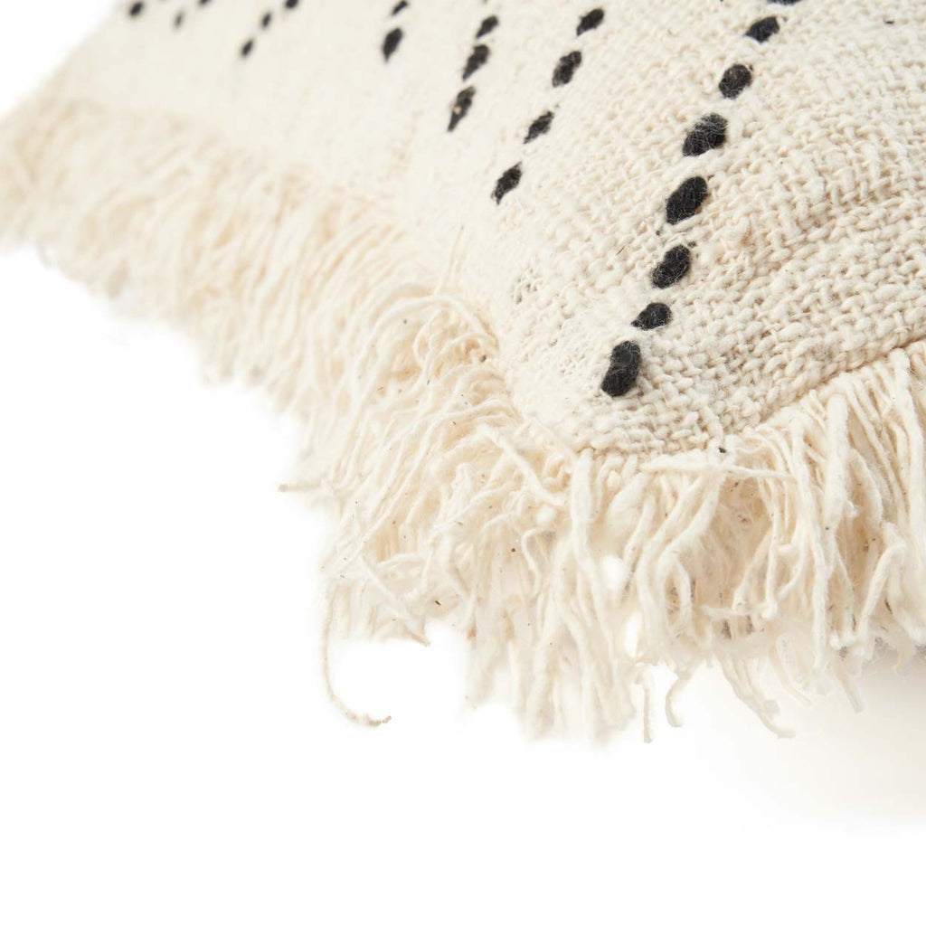 The Tribal Cushion Cover - Natural Black