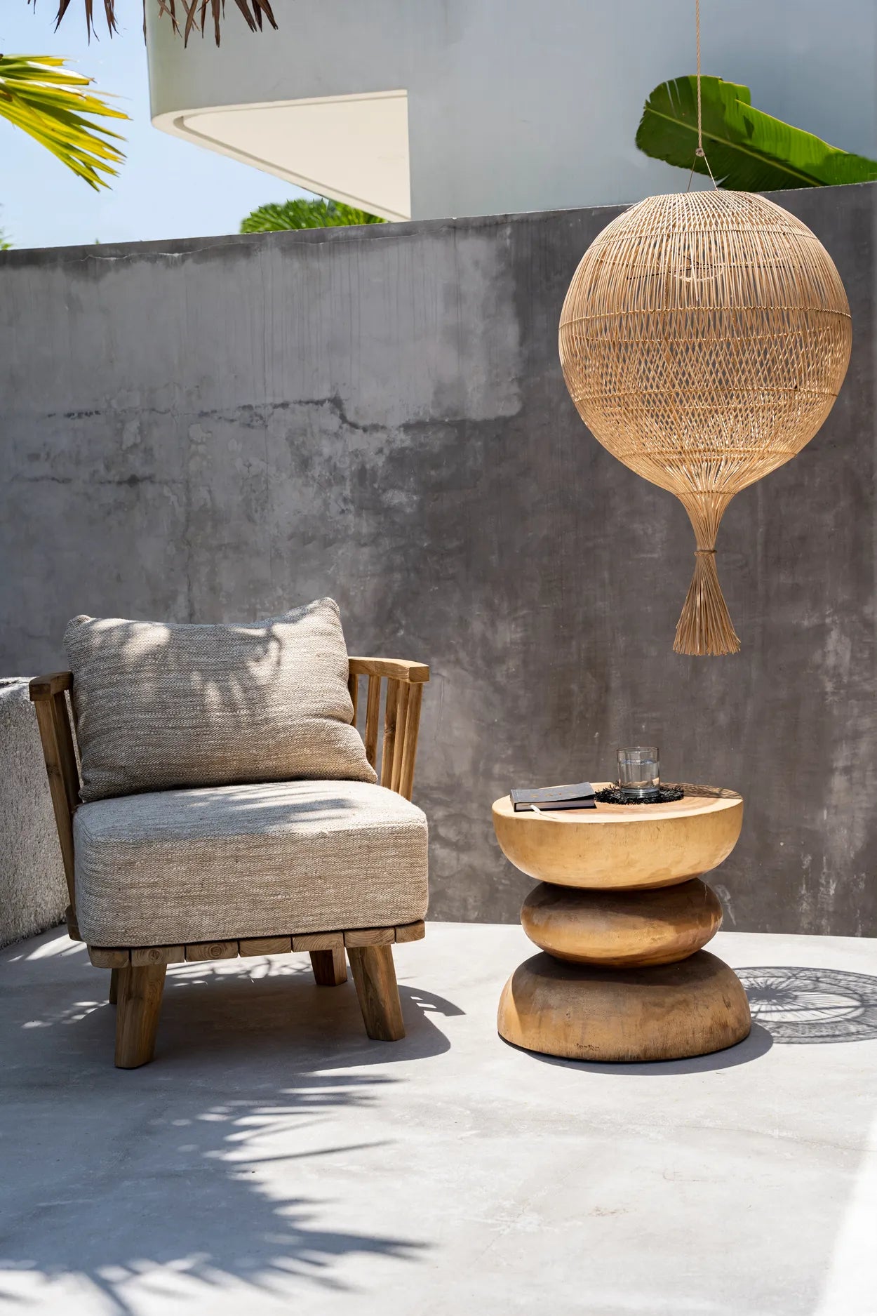 The Wonton Floor Lamp - Hanging Lamp - Natural