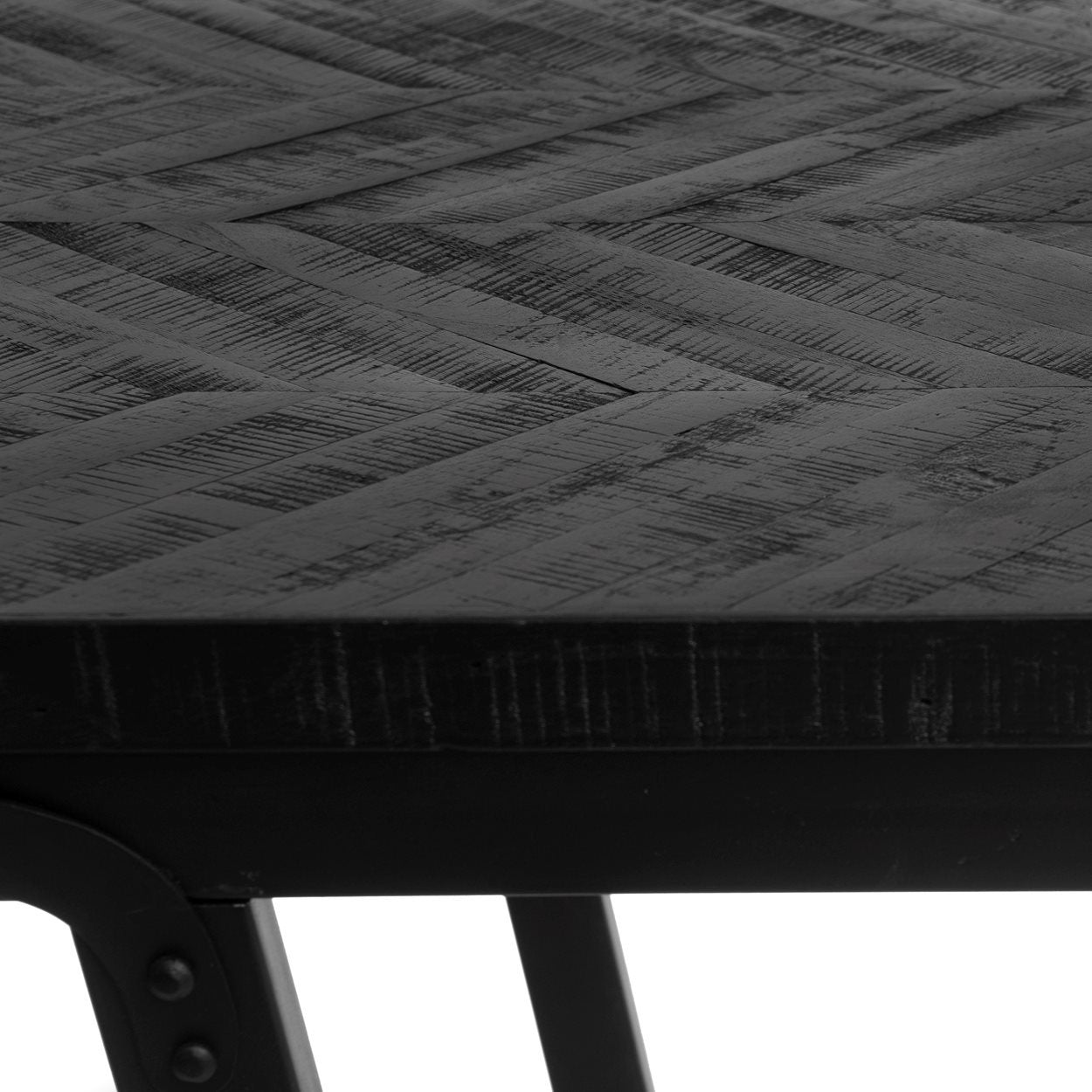 De Visgraat Markttafel - Zwart - 160cm