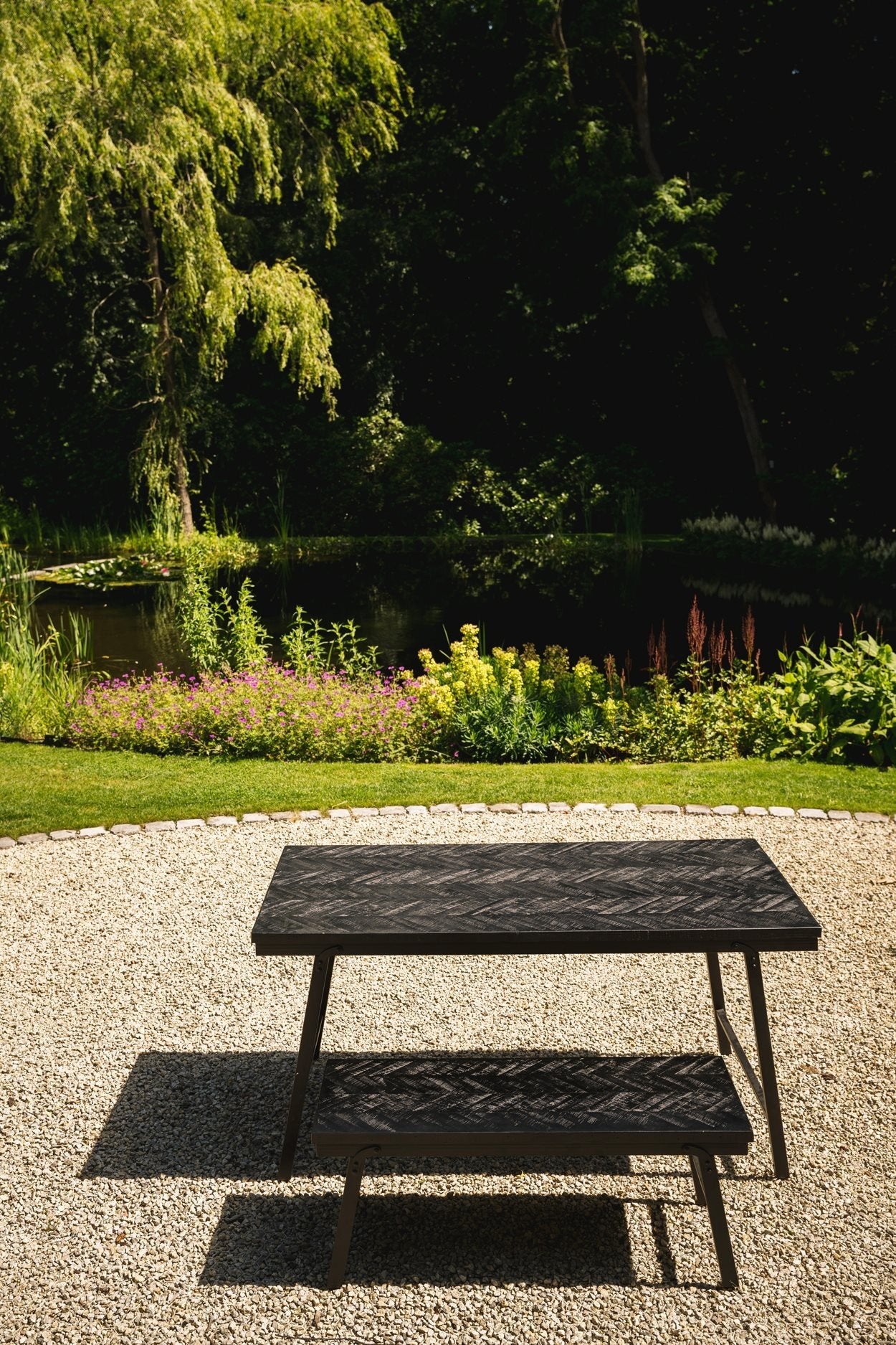 De Visgraat Markttafel - Zwart - 160cm