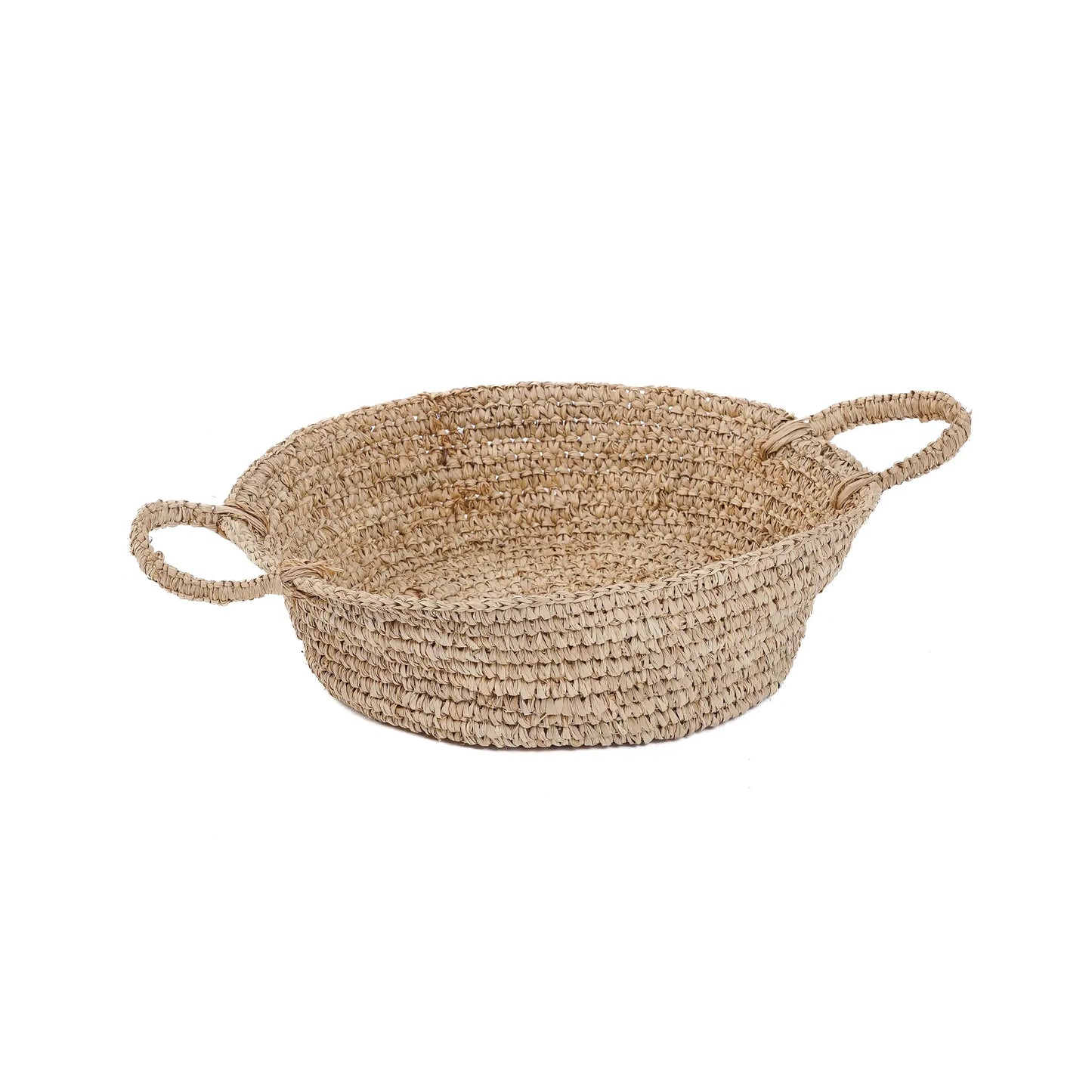 De Raffia Mand Dienbladen - Natuurlijk - M