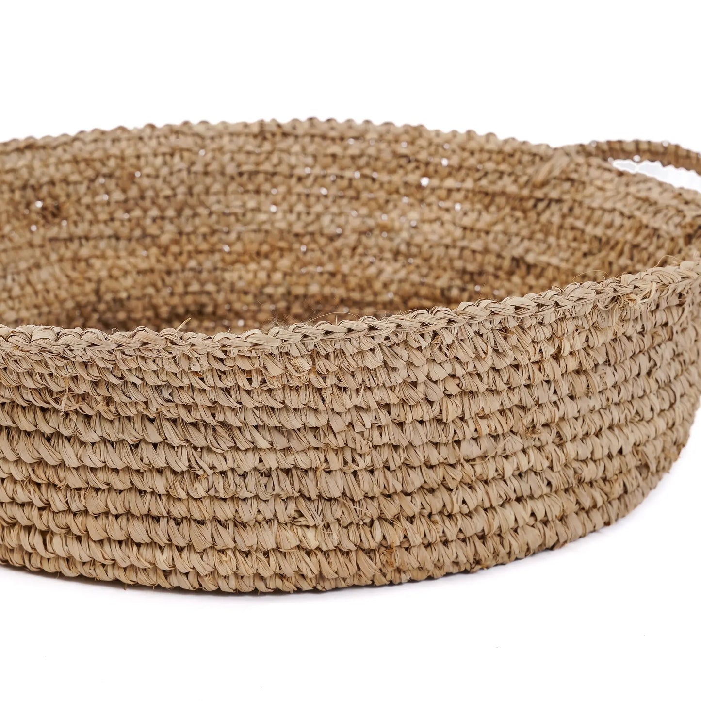De Raffia Mand Dienbladen - Natuurlijk - L