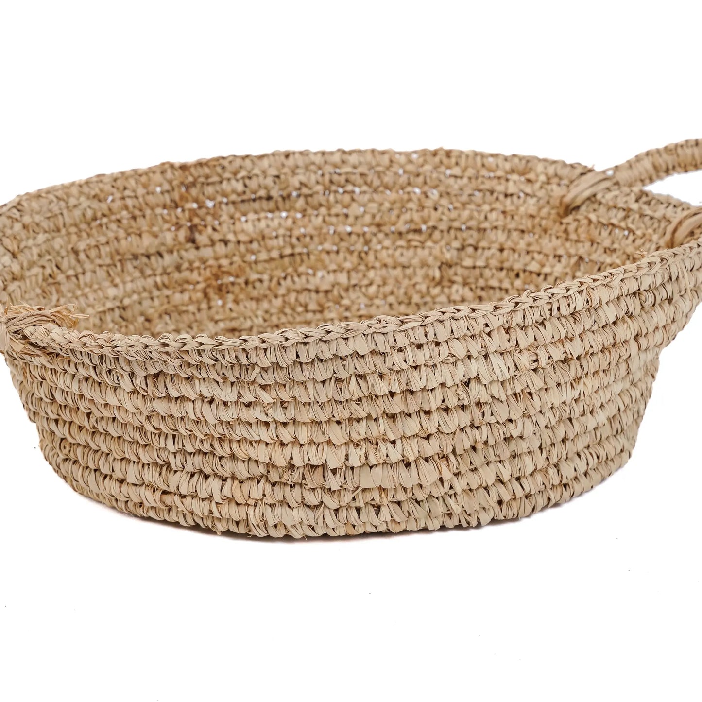 De Raffia Mand Dienbladen - Natuurlijk - M