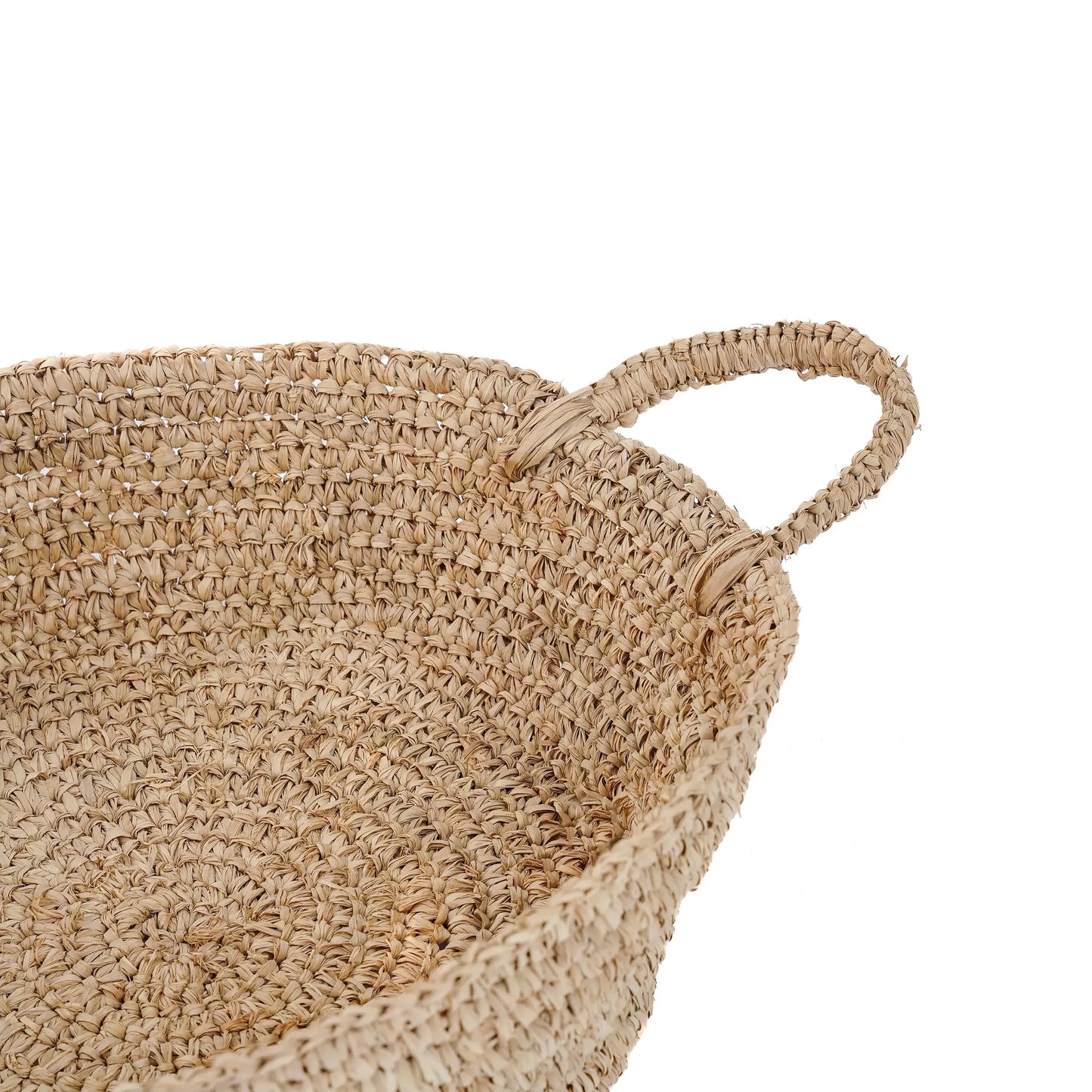 De Raffia Mand Dienbladen - Natuurlijk - M