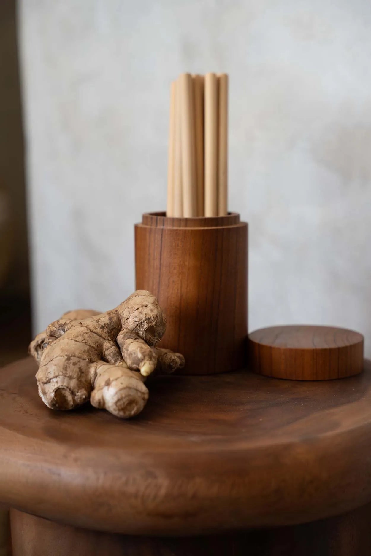The Bamboo Straws Set of 10 with Cleaning Brush