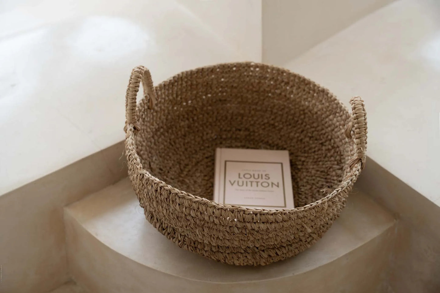 De Raffia Mand Dienbladen - Natuurlijk - L
