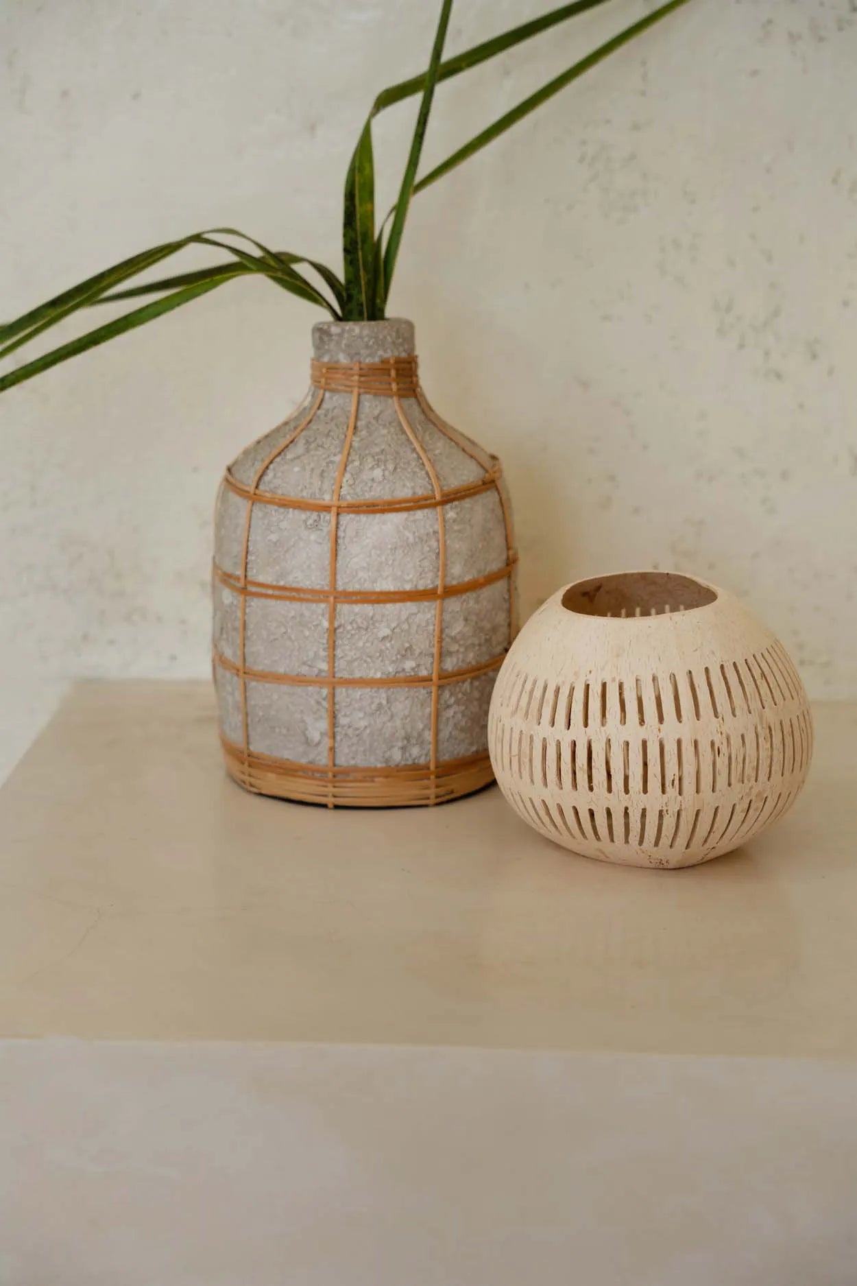 The Coconut Stripe I candlestick - Naturally_40