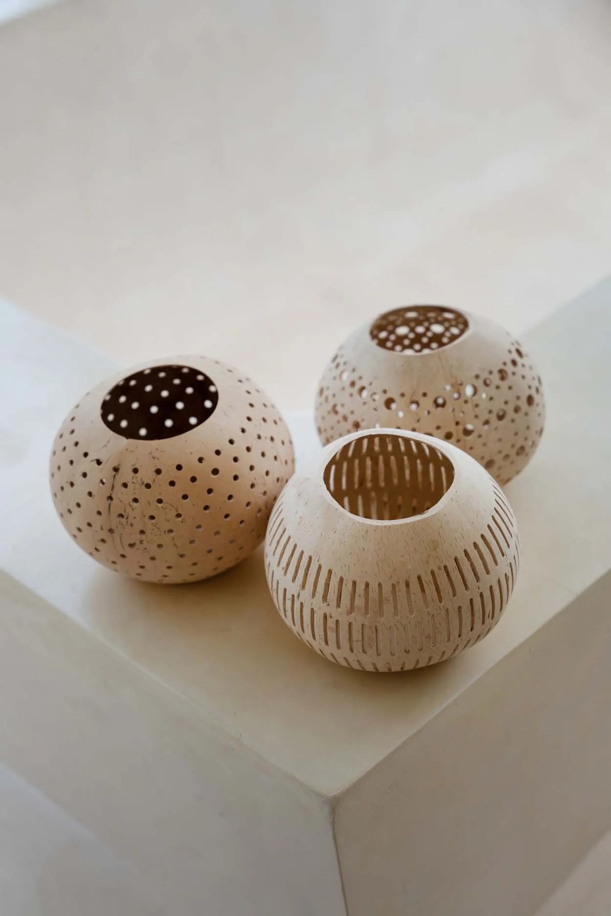 The Coconut Stripe I candlestick - Naturally_40