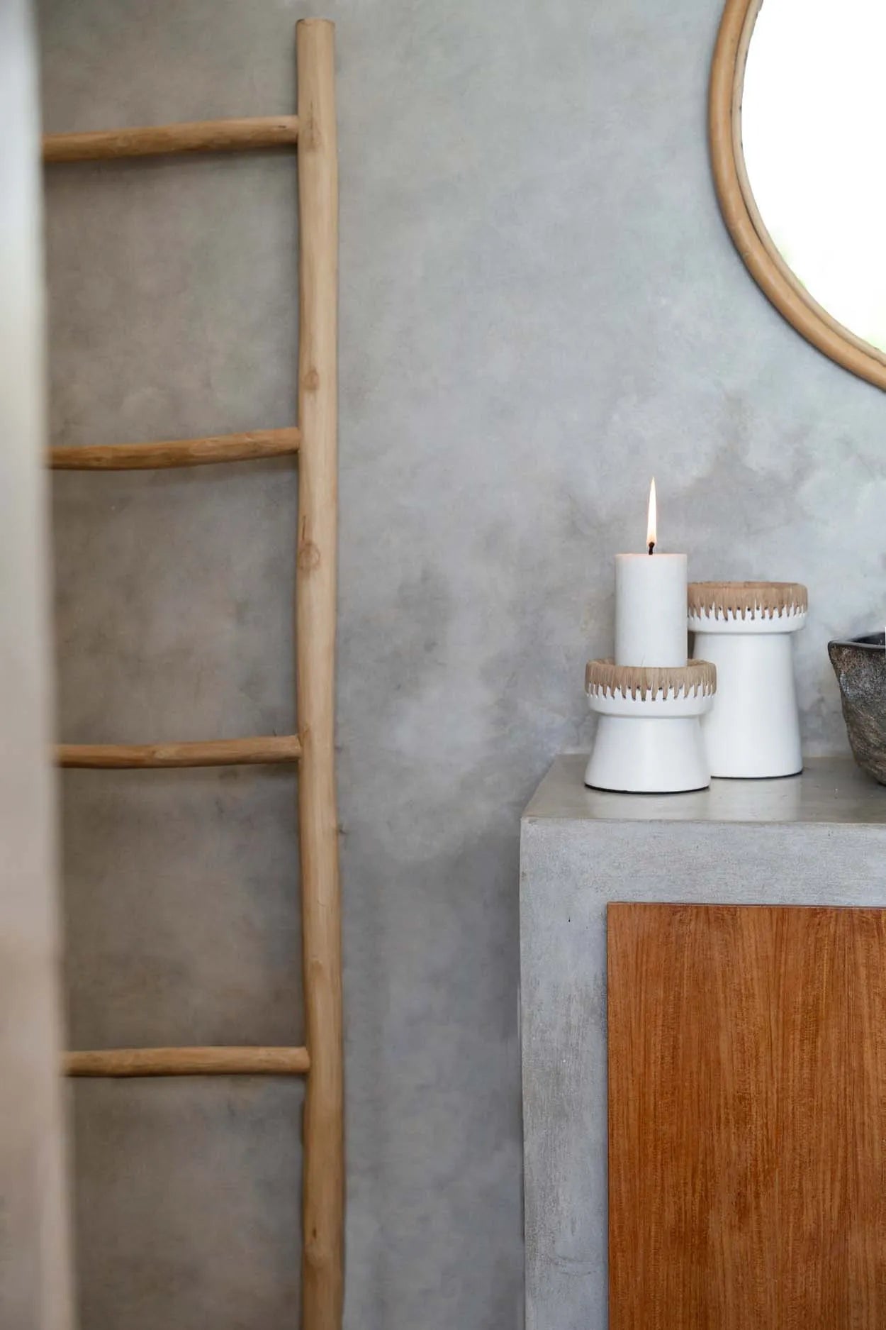 The beautiful candle holder - white of course - L