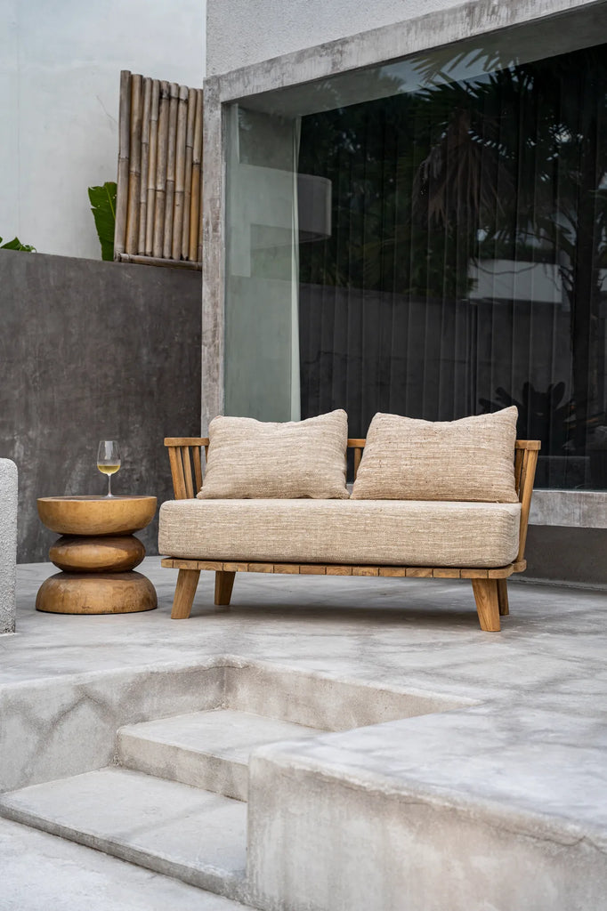 The Malawi Two-seater Sofa - Natural Beige