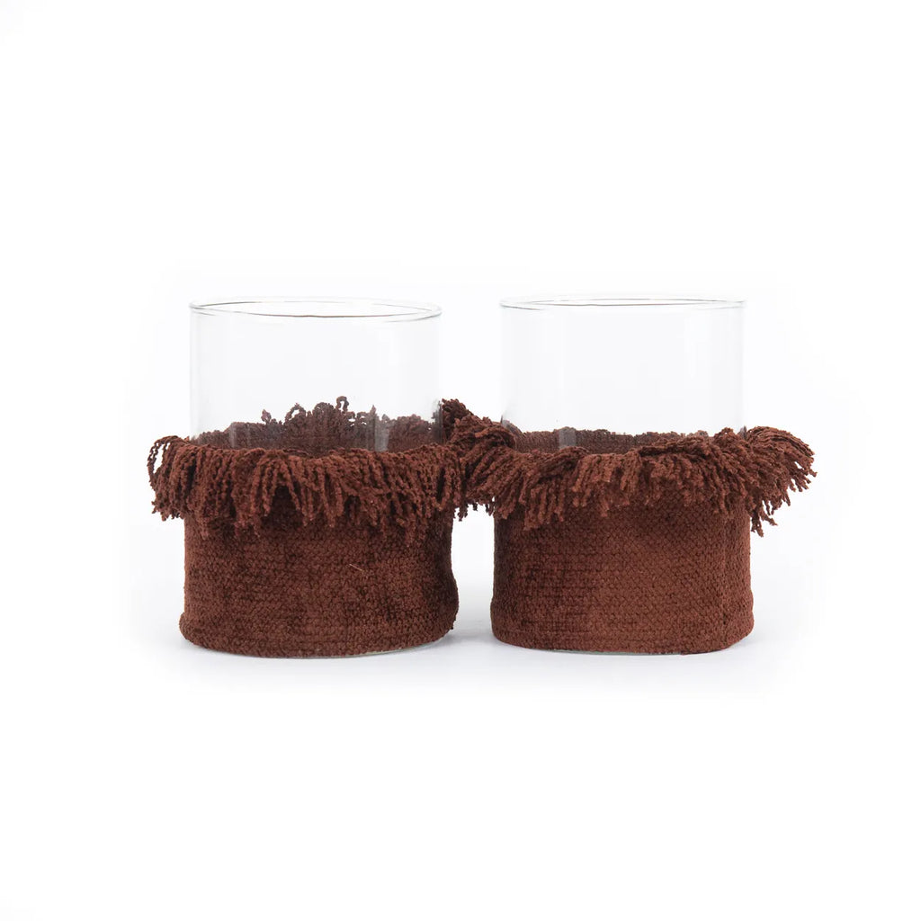 Bougeoir Oh My Gee - Velours rouge bordeaux - L