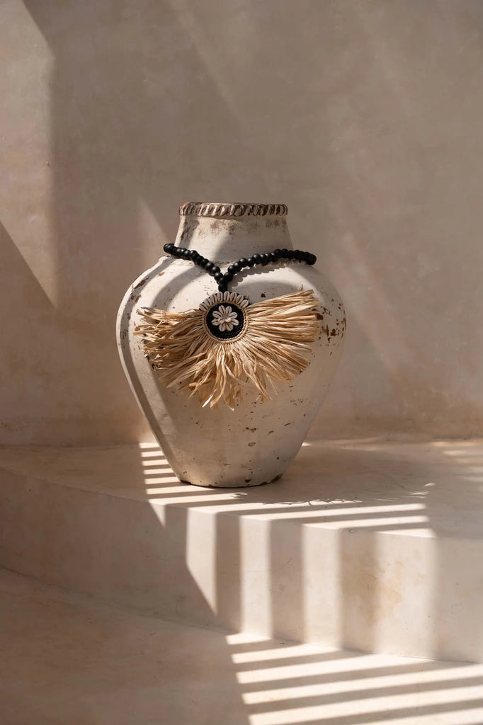 De Raffia Mahkota Kwast - Natuurlijk Zwart