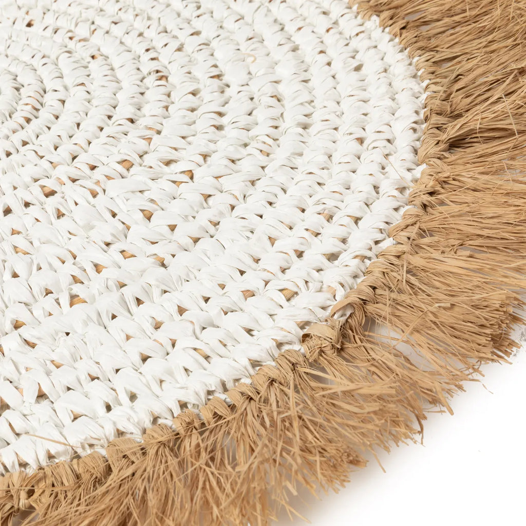 Set de table en raphia jacinthe d'eau - Blanc naturel