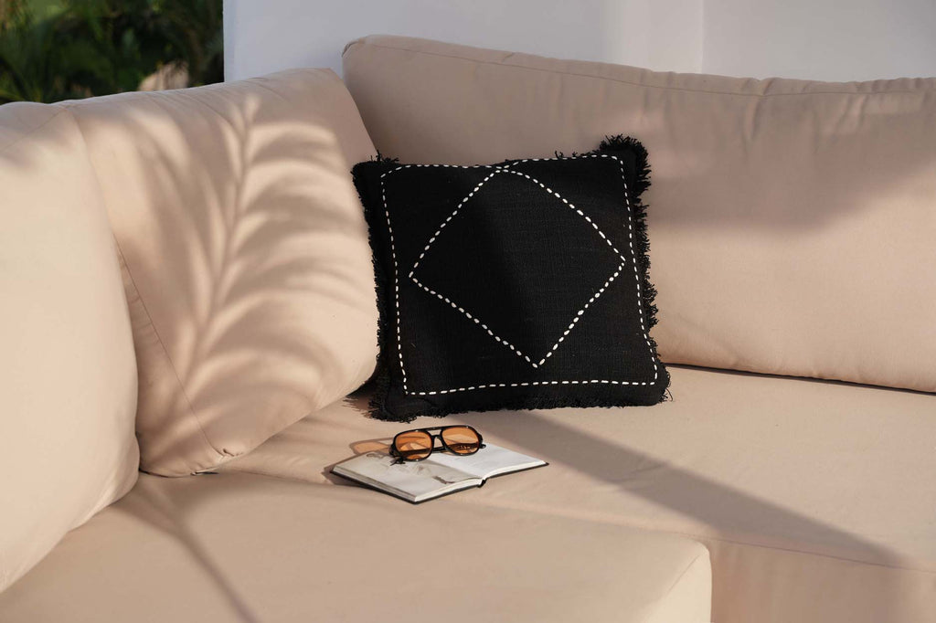 The Kasbah Cushion Cover - Black and White